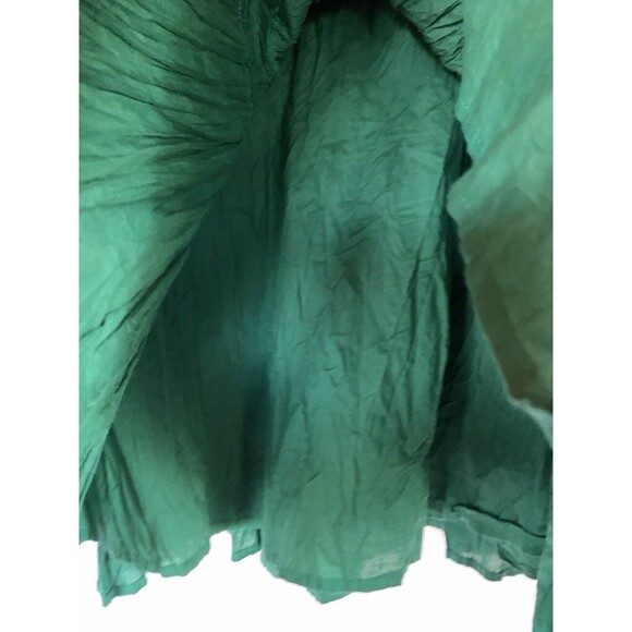 BCBG MaxAzria Sequined Crinkle Skirt Gold Boho Flouncy Tiered Small/Medium NOTE - Picture 6 of 11